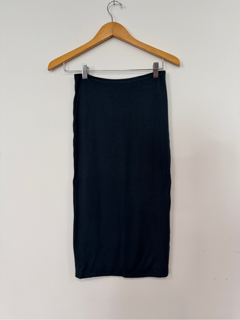 Michael Stars Modal Jersey dark green Pencil convertible Midi Skirt